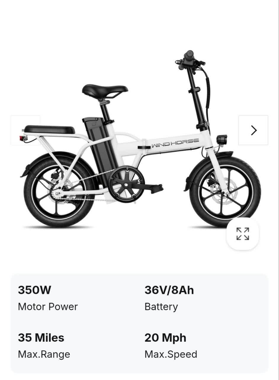 دوچرخه برقی تاشو WIND HORSE W2A